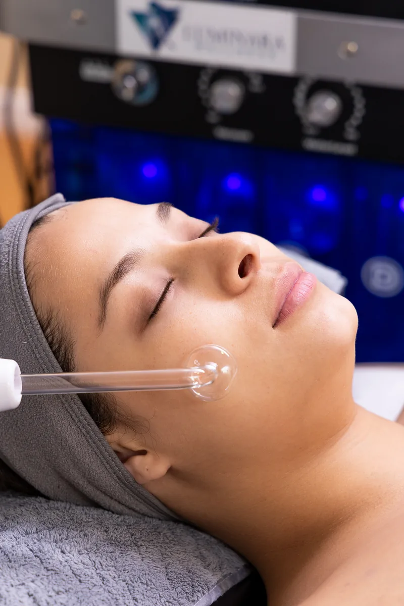 Detailed facial treatment at Luminara